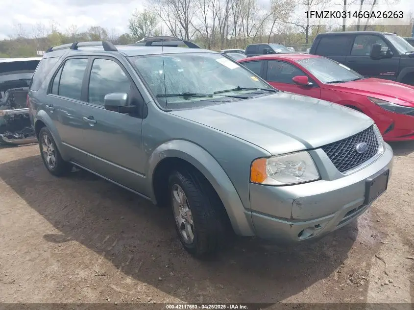 2006 Ford Freestyle Limited VIN: 1FMZK03146GA26263 Lot: 42117653