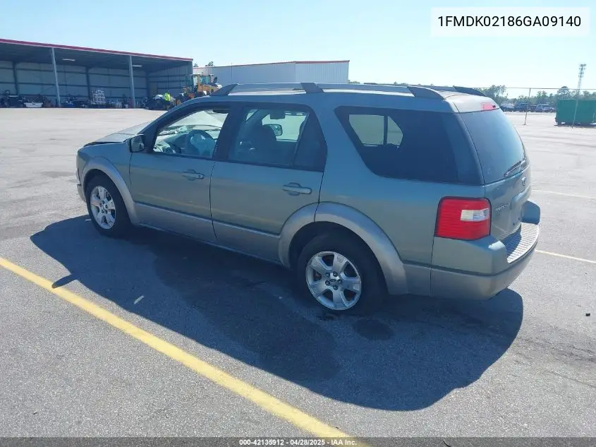 2006 Ford Freestyle Sel VIN: 1FMDK02186GA09140 Lot: 42135912