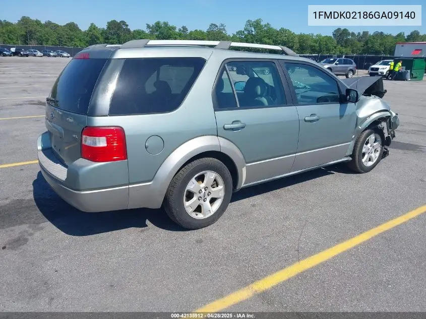 2006 Ford Freestyle Sel VIN: 1FMDK02186GA09140 Lot: 42135912