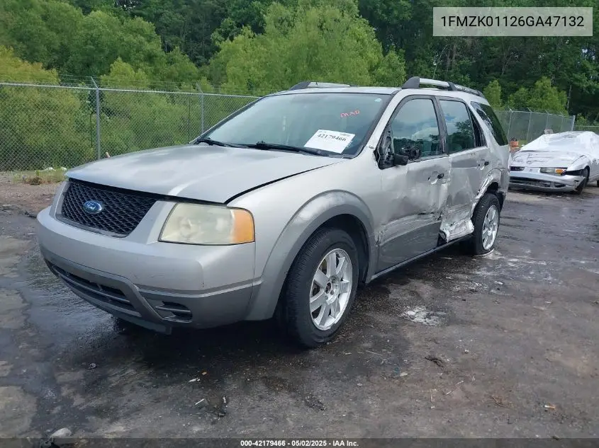2006 Ford Freestyle Se VIN: 1FMZK01126GA47132 Lot: 42179466