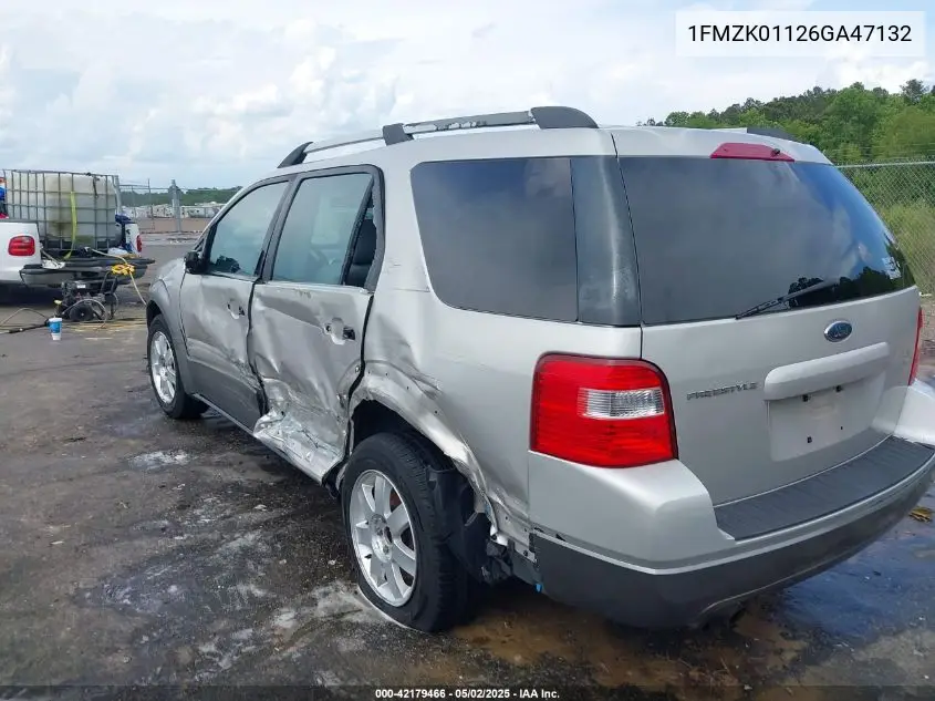 2006 Ford Freestyle Se VIN: 1FMZK01126GA47132 Lot: 42179466