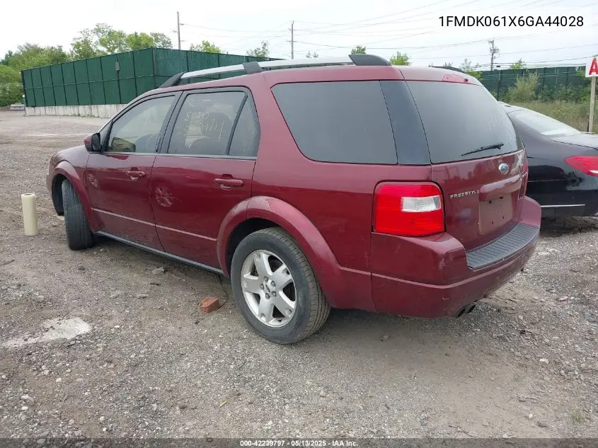 2006 Ford Freestyle Limited VIN: 1FMDK061X6GA44028 Lot: 42239797