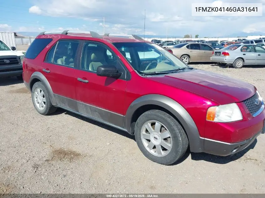 2006 Ford Freestyle Se VIN: 1FMZK04146GA31641 Lot: 42272872