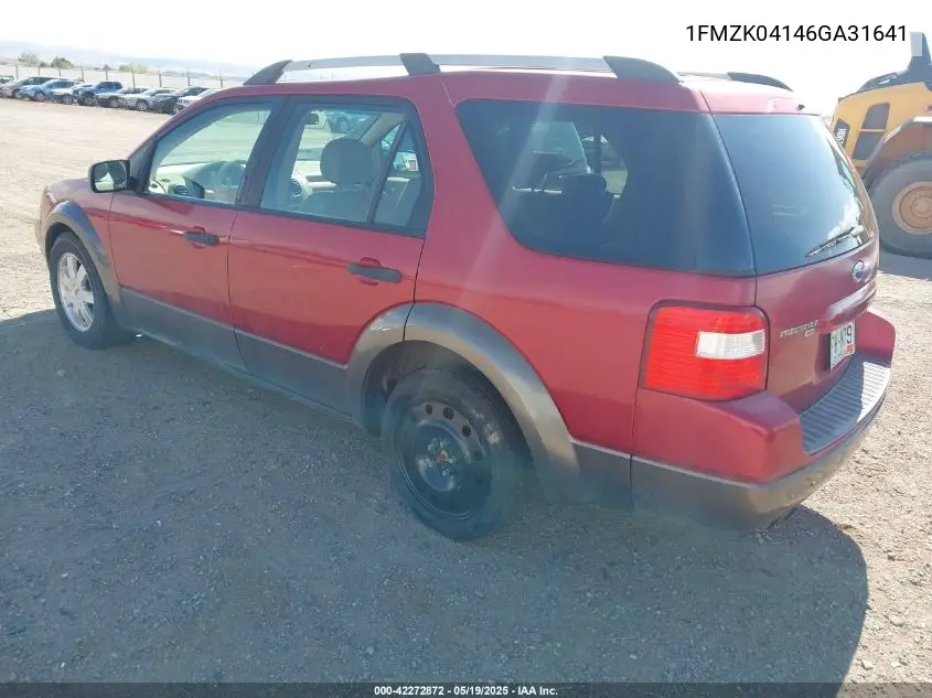 2006 Ford Freestyle Se VIN: 1FMZK04146GA31641 Lot: 42272872