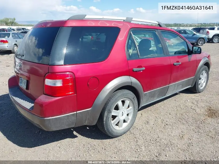 2006 Ford Freestyle Se VIN: 1FMZK04146GA31641 Lot: 42272872