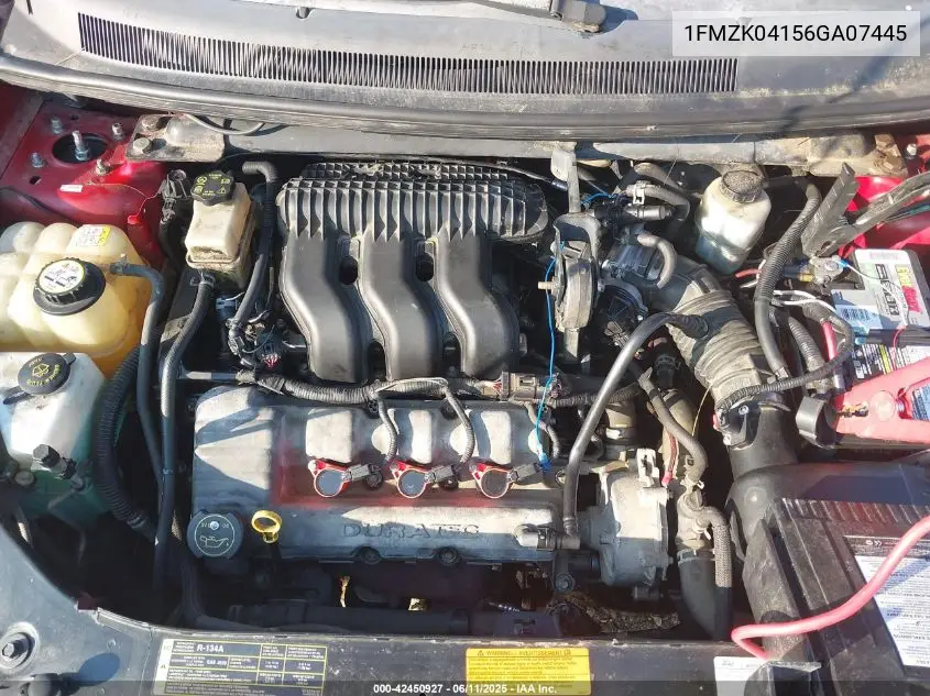 2006 Ford Freestyle Se VIN: 1FMZK04156GA07445 Lot: 42450927