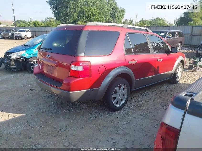 2006 Ford Freestyle Se VIN: 1FMZK04156GA07445 Lot: 42450927