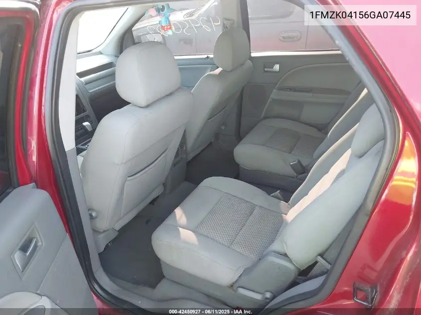 2006 Ford Freestyle Se VIN: 1FMZK04156GA07445 Lot: 42450927