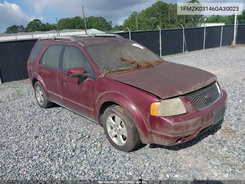 2006 Ford Freestyle Limited VIN: 1FMZK03146GA30023 Lot: 42514643