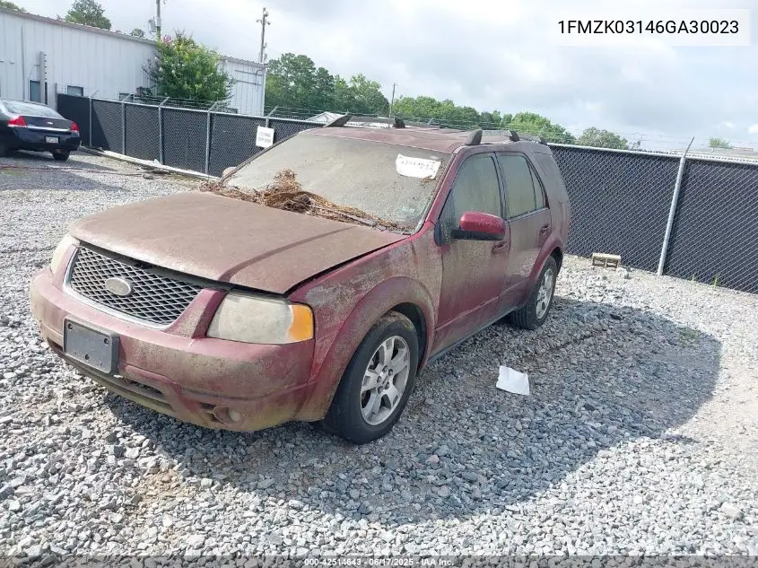 2006 Ford Freestyle Limited VIN: 1FMZK03146GA30023 Lot: 42514643