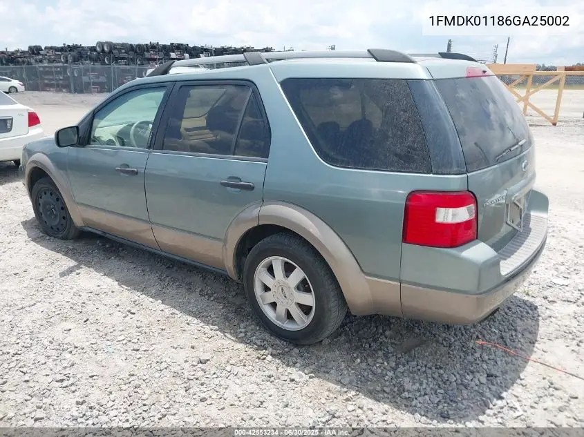 2006 Ford Freestyle Se VIN: 1FMDK01186GA25002 Lot: 42553234