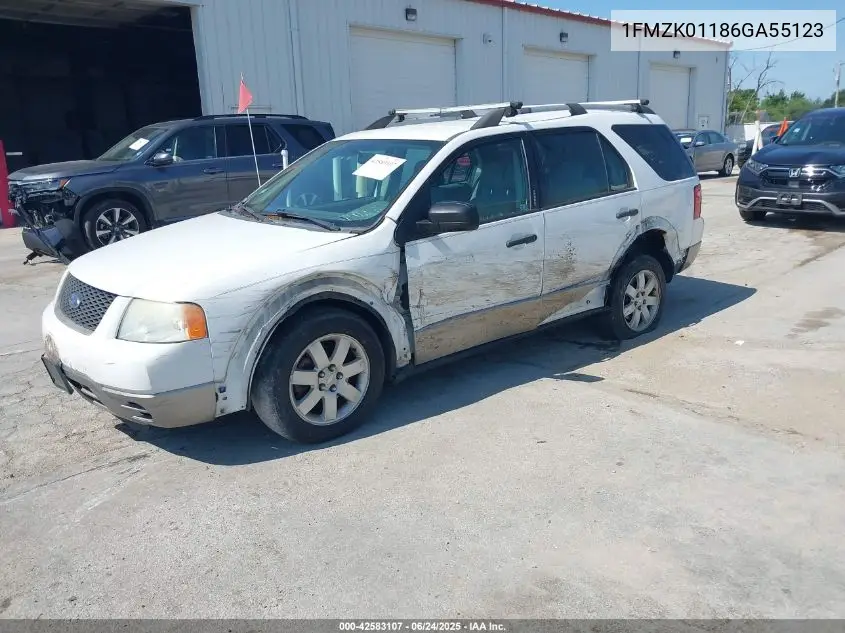 2006 Ford Freestyle Se VIN: 1FMZK01186GA55123 Lot: 42583107