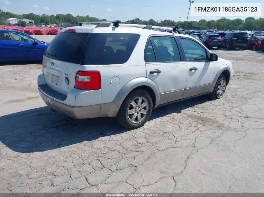 2006 Ford Freestyle Se VIN: 1FMZK01186GA55123 Lot: 42583107