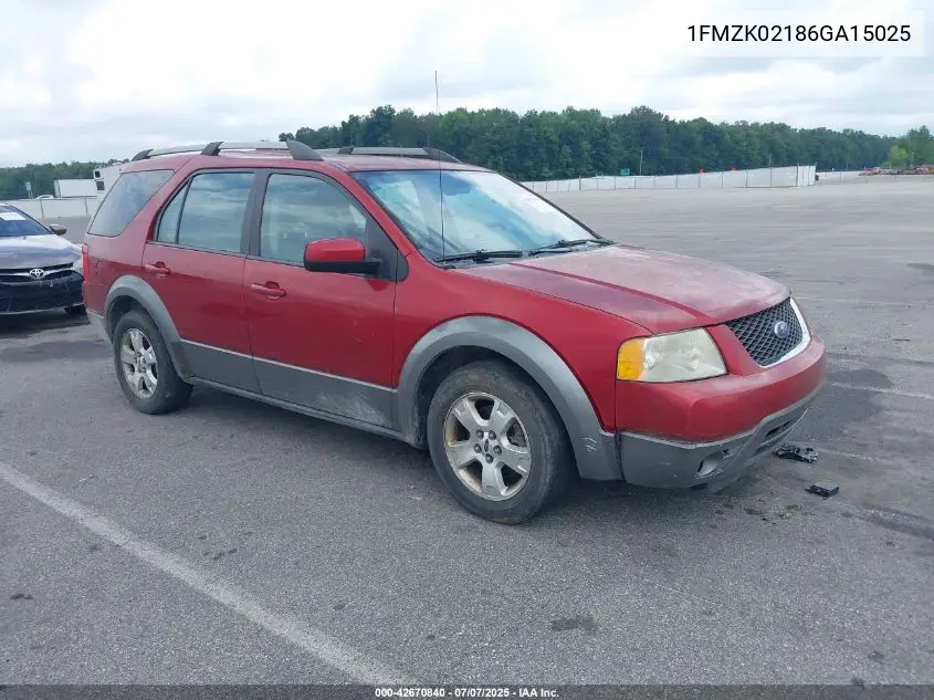2006 Ford Freestyle Sel VIN: 1FMZK02186GA15025 Lot: 42670840