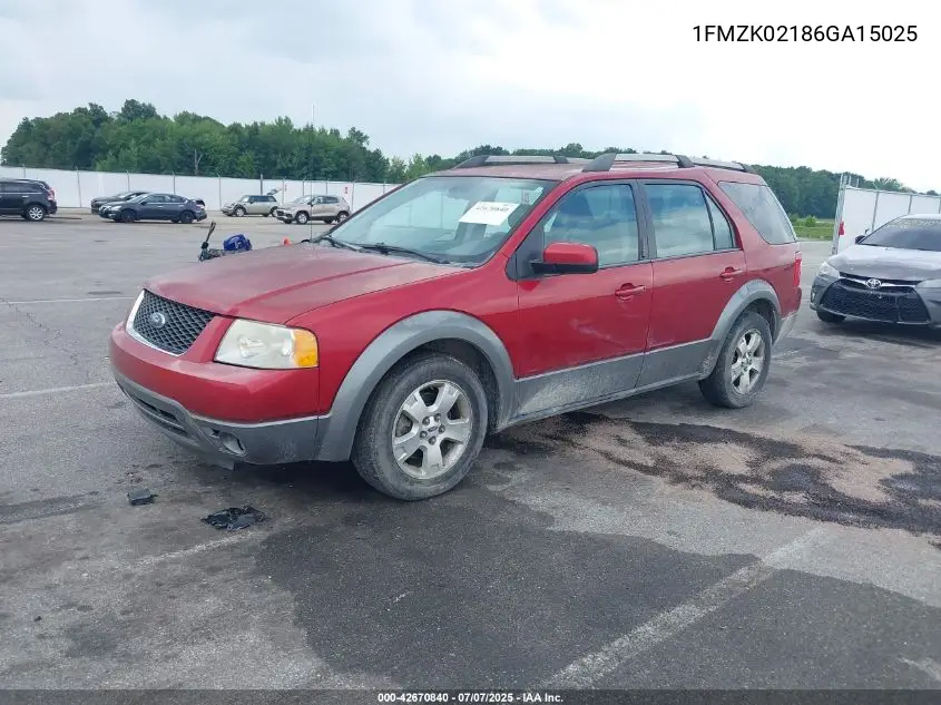2006 Ford Freestyle Sel VIN: 1FMZK02186GA15025 Lot: 42670840