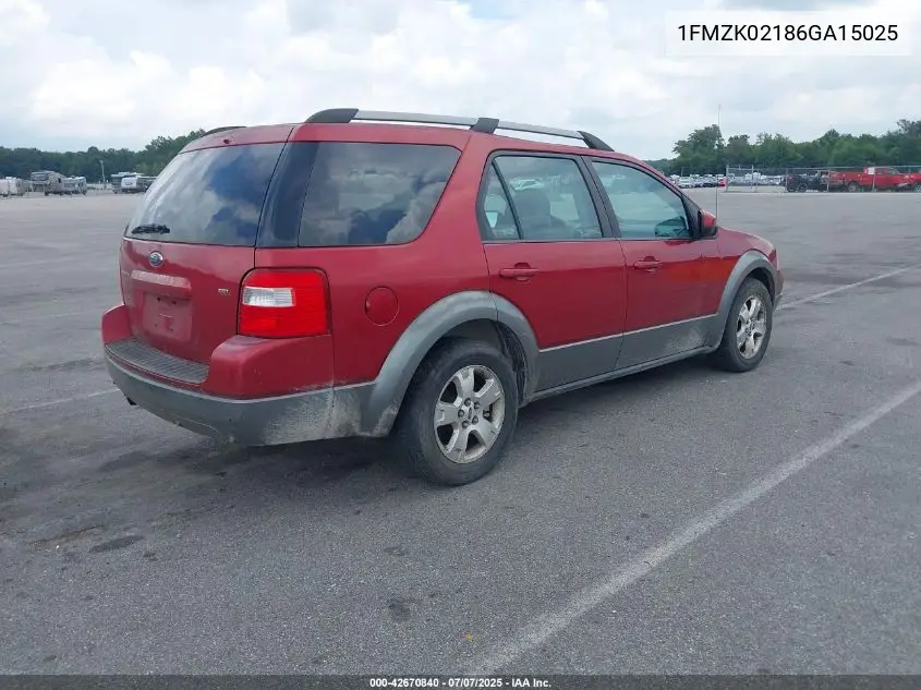 2006 Ford Freestyle Sel VIN: 1FMZK02186GA15025 Lot: 42670840