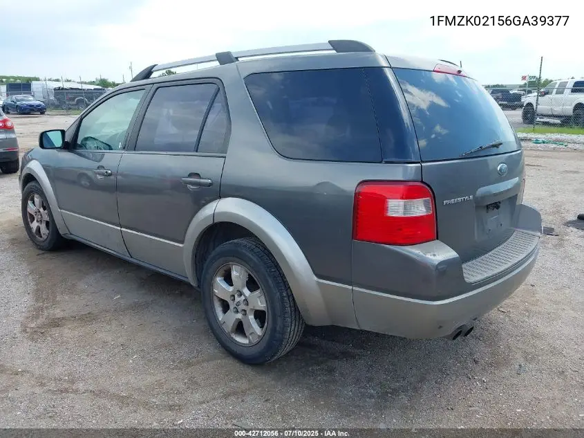 2006 Ford Freestyle Sel VIN: 1FMZK02156GA39377 Lot: 42712056