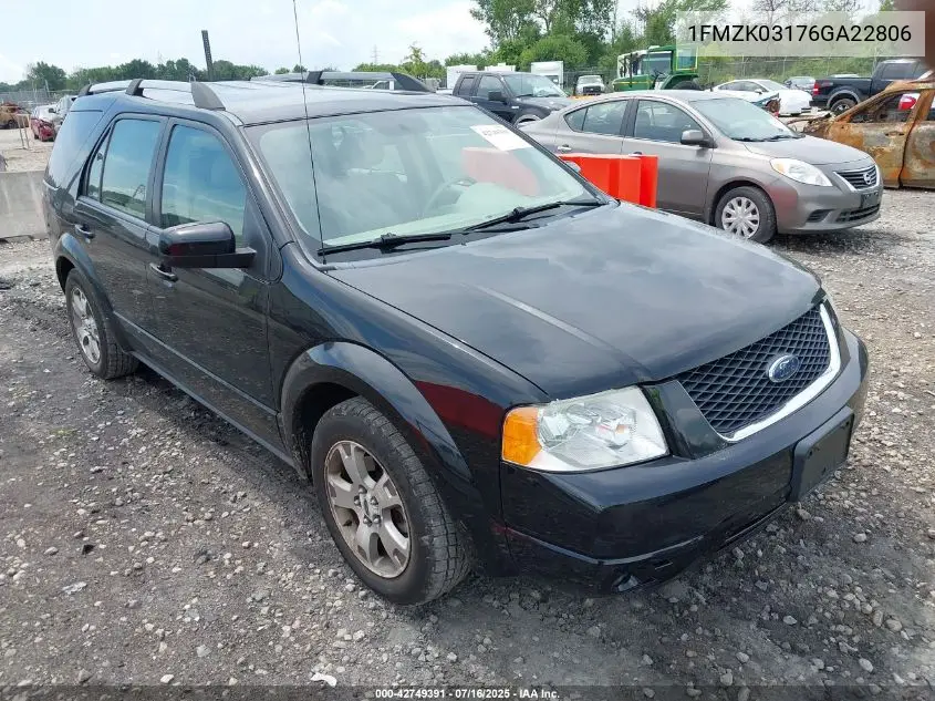 2006 Ford Freestyle Limited VIN: 1FMZK03176GA22806 Lot: 42749391