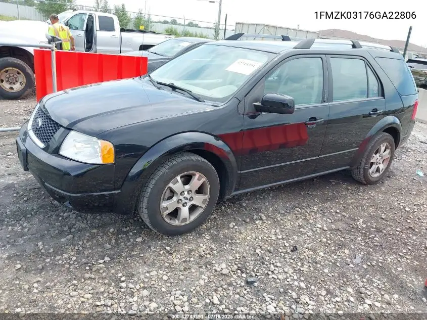 2006 Ford Freestyle Limited VIN: 1FMZK03176GA22806 Lot: 42749391