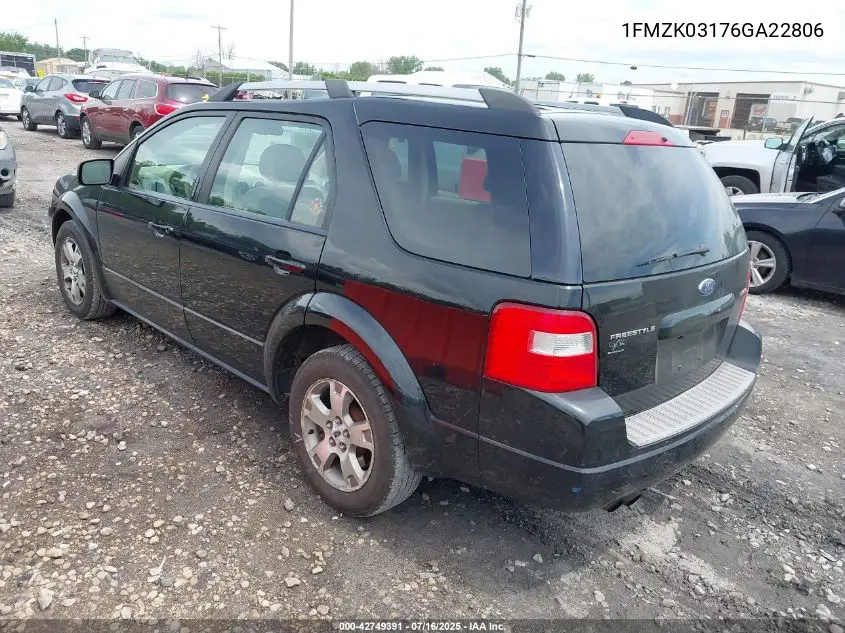 2006 Ford Freestyle Limited VIN: 1FMZK03176GA22806 Lot: 42749391