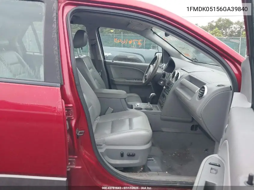 2006 Ford Freestyle Sel VIN: 1FMDK05156GA39840 Lot: 42761643