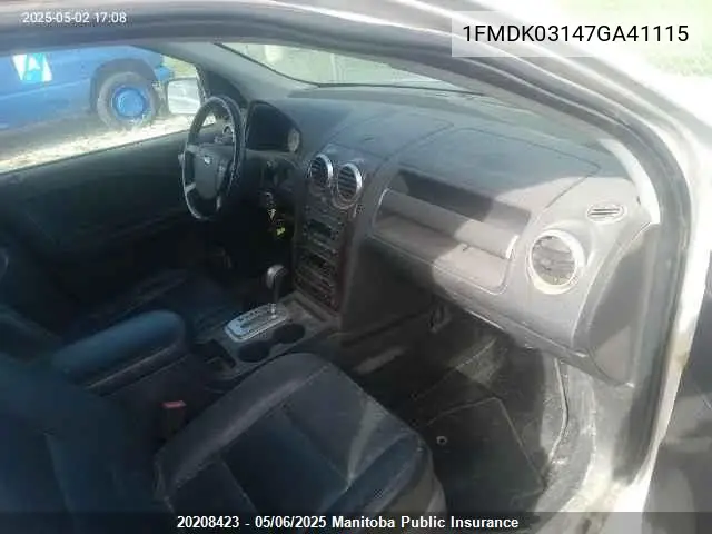2007 Ford Freestyle Limited VIN: 1FMDK03147GA41115 Lot: 20208423