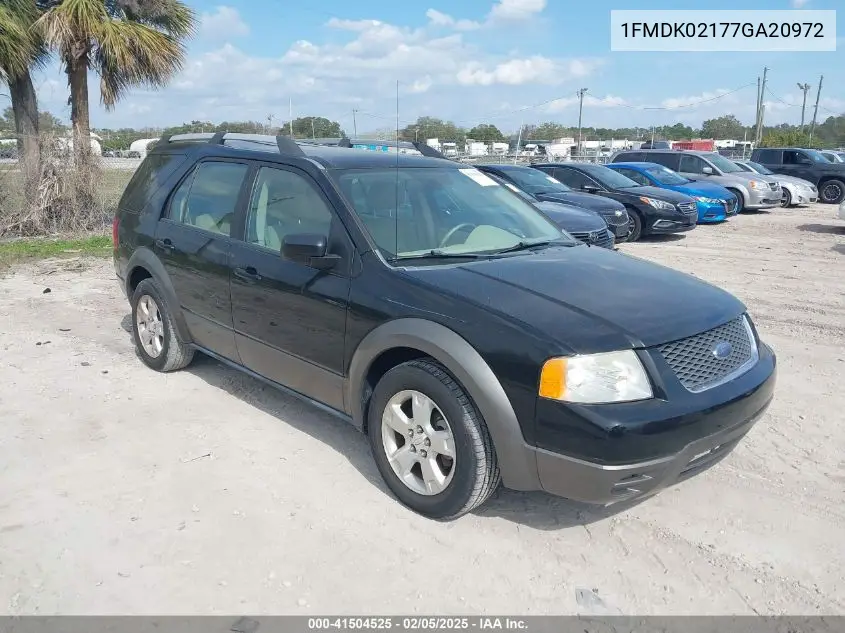 2007 Ford Freestyle Sel VIN: 1FMDK02177GA20972 Lot: 41504525