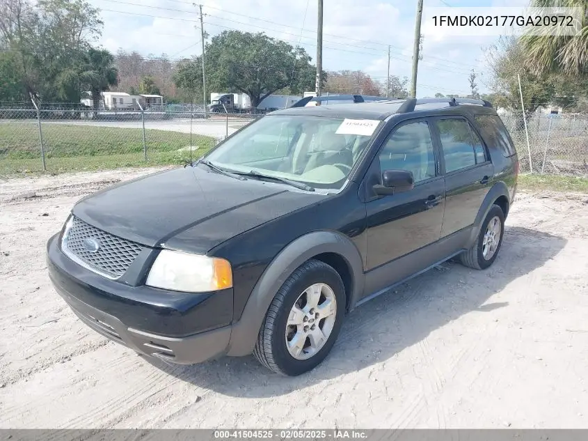 2007 Ford Freestyle Sel VIN: 1FMDK02177GA20972 Lot: 41504525