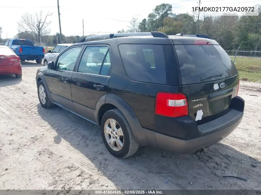 2007 Ford Freestyle Sel VIN: 1FMDK02177GA20972 Lot: 41504525