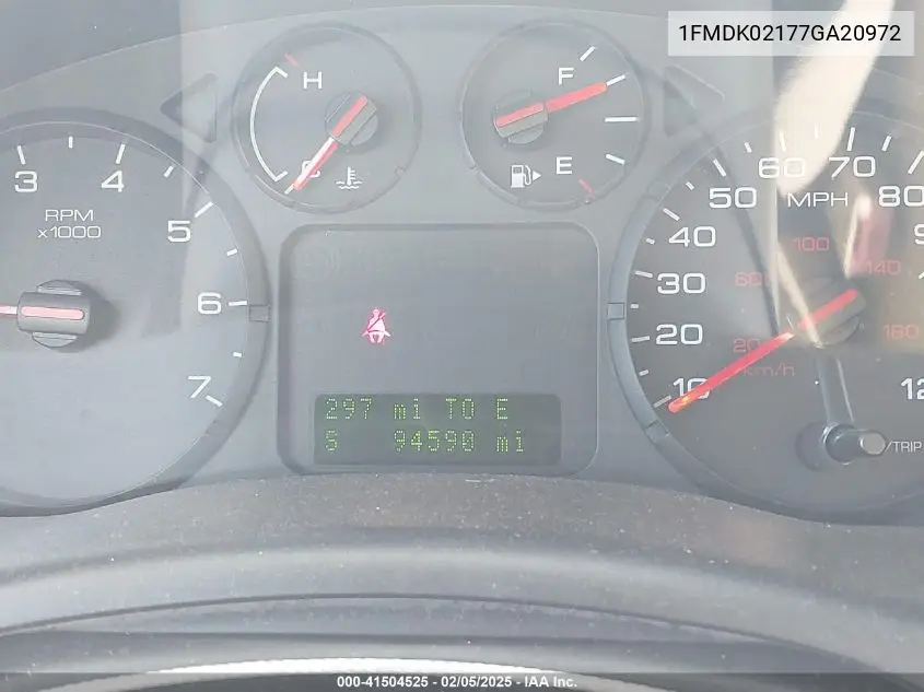 2007 Ford Freestyle Sel VIN: 1FMDK02177GA20972 Lot: 41504525