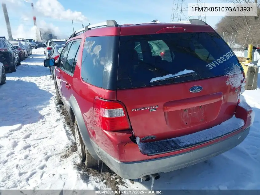 2007 Ford Freestyle Sel VIN: 1FMZK05107GA13931 Lot: 41591361