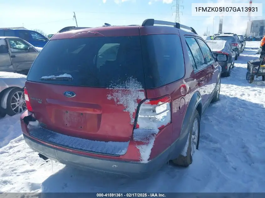 2007 Ford Freestyle Sel VIN: 1FMZK05107GA13931 Lot: 41591361