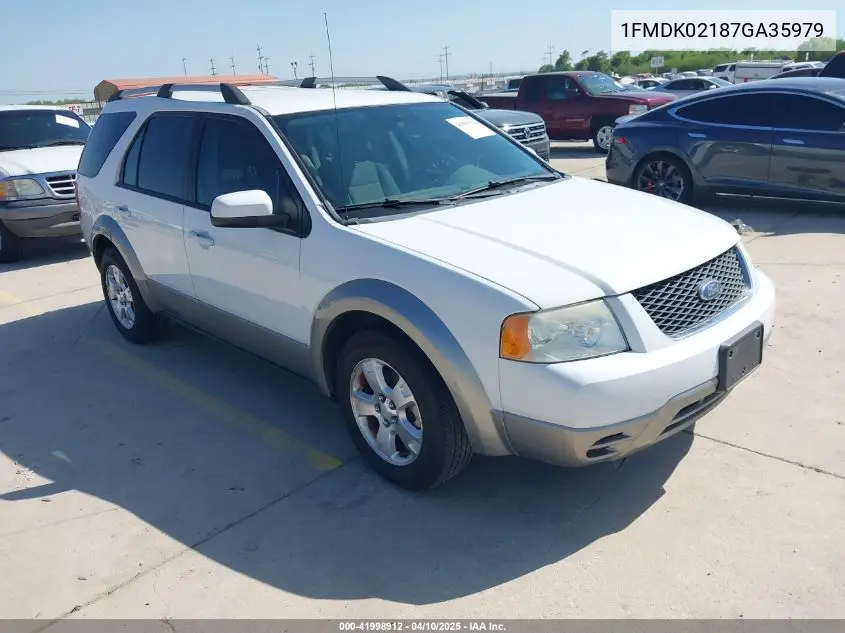2007 Ford Freestyle Sel VIN: 1FMDK02187GA35979 Lot: 41998912