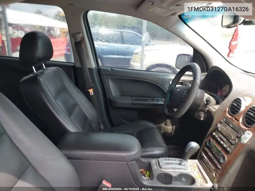 2007 Ford Freestyle Limited VIN: 1FMDK03127GA16326 Lot: 42025454