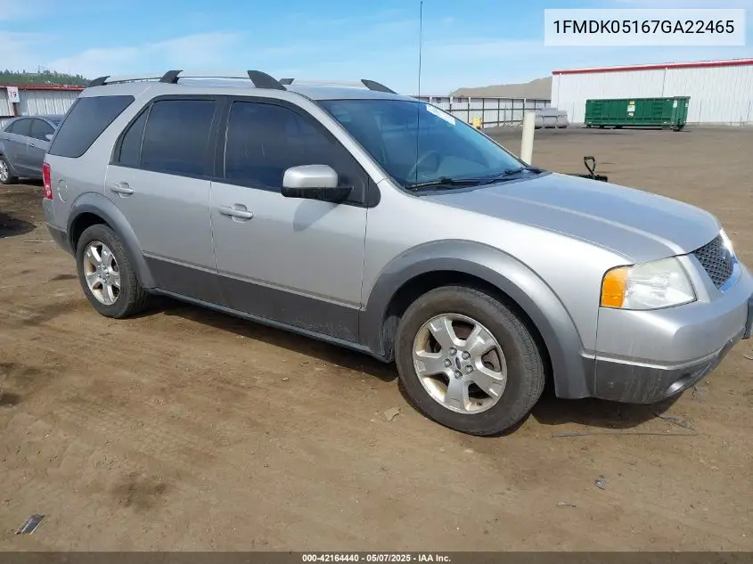 2007 Ford Freestyle Sel VIN: 1FMDK05167GA22465 Lot: 42164440