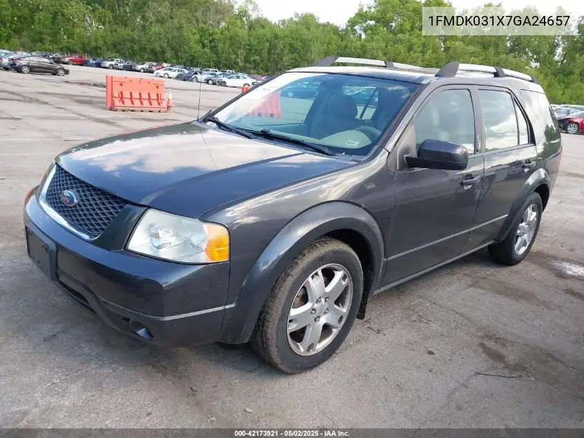 2007 Ford Freestyle Limited VIN: 1FMDK031X7GA24657 Lot: 42173921