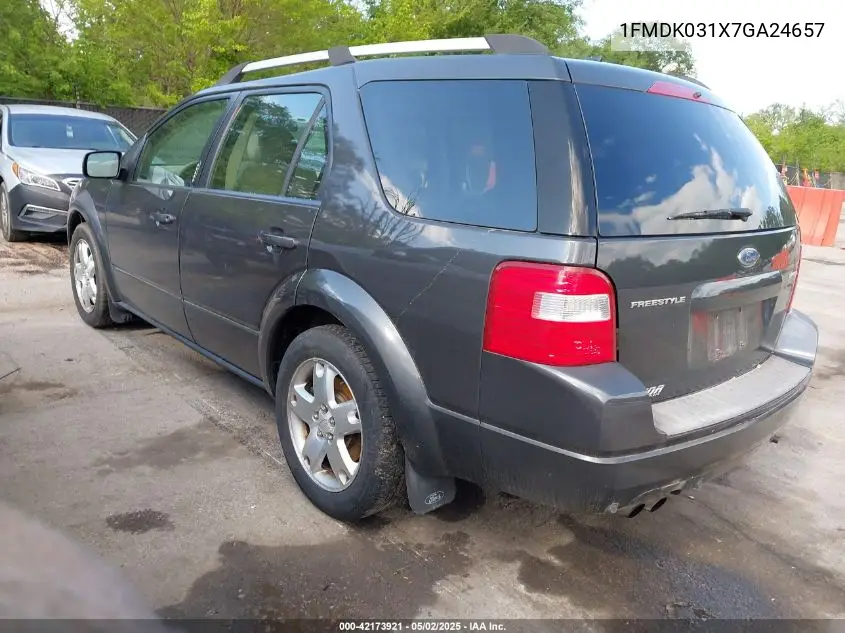 2007 Ford Freestyle Limited VIN: 1FMDK031X7GA24657 Lot: 42173921