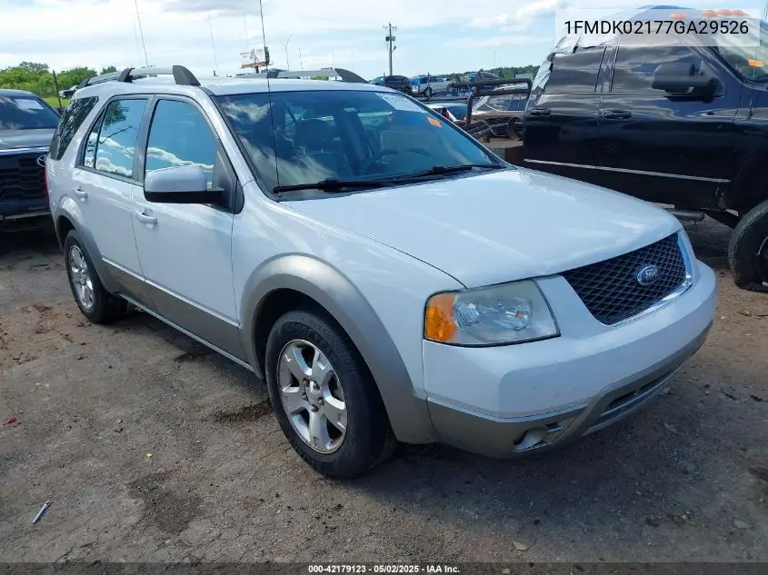 2007 Ford Freestyle Sel VIN: 1FMDK02177GA29526 Lot: 42179123
