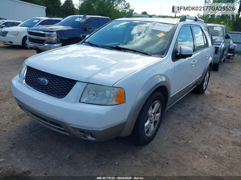 2007 Ford Freestyle Sel VIN: 1FMDK02177GA29526 Lot: 42179123