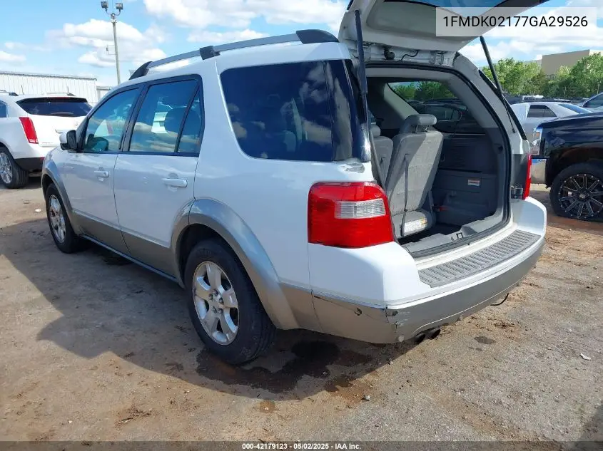 2007 Ford Freestyle Sel VIN: 1FMDK02177GA29526 Lot: 42179123
