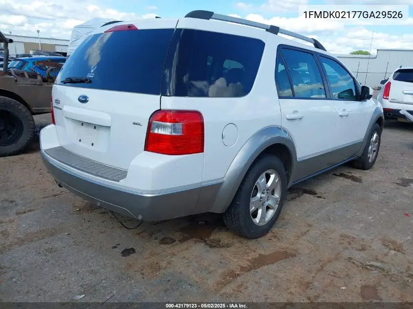 2007 Ford Freestyle Sel VIN: 1FMDK02177GA29526 Lot: 42179123
