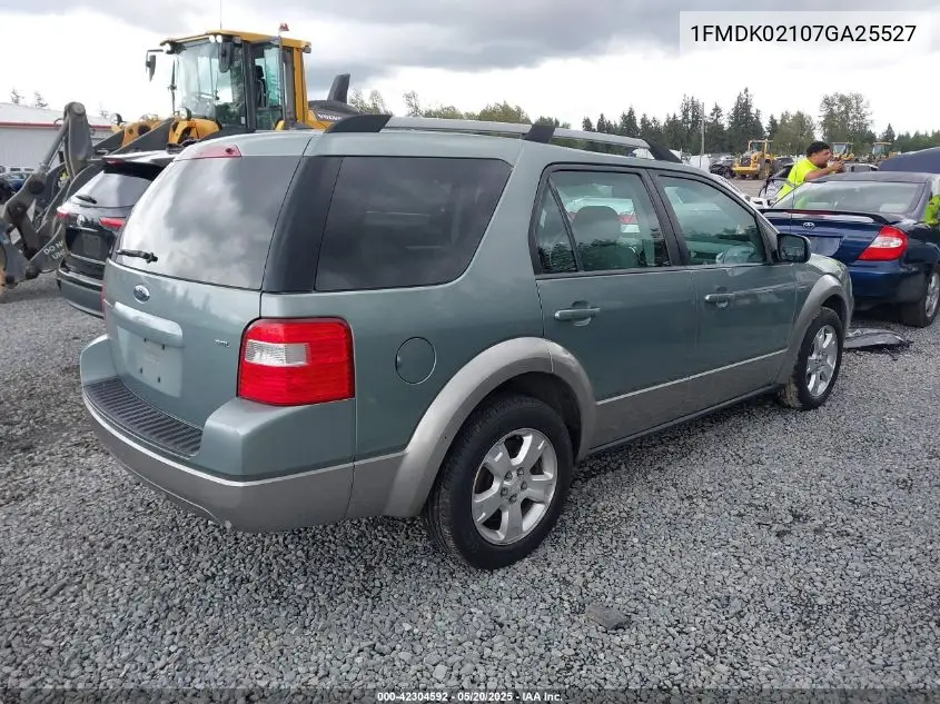 2007 Ford Freestyle Sel VIN: 1FMDK02107GA25527 Lot: 42304592