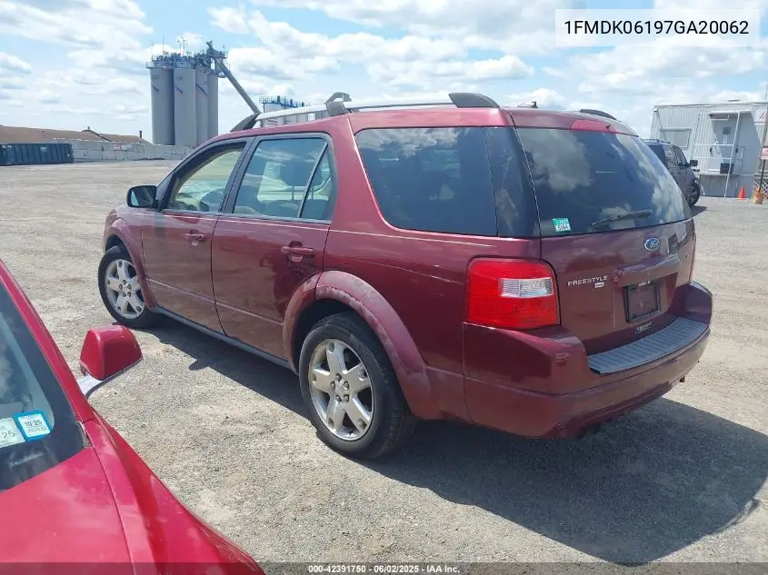 2007 Ford Freestyle Limited VIN: 1FMDK06197GA20062 Lot: 42391750