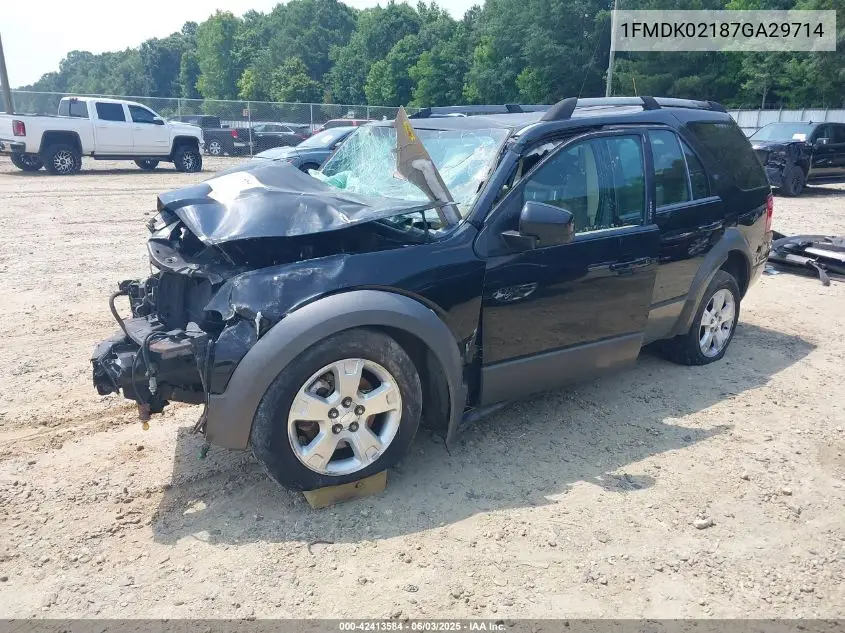 2007 Ford Freestyle Sel VIN: 1FMDK02187GA29714 Lot: 42413584