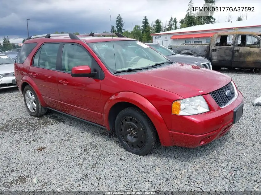 2007 Ford Freestyle Limited VIN: 1FMDK03177GA37592 Lot: 42564639