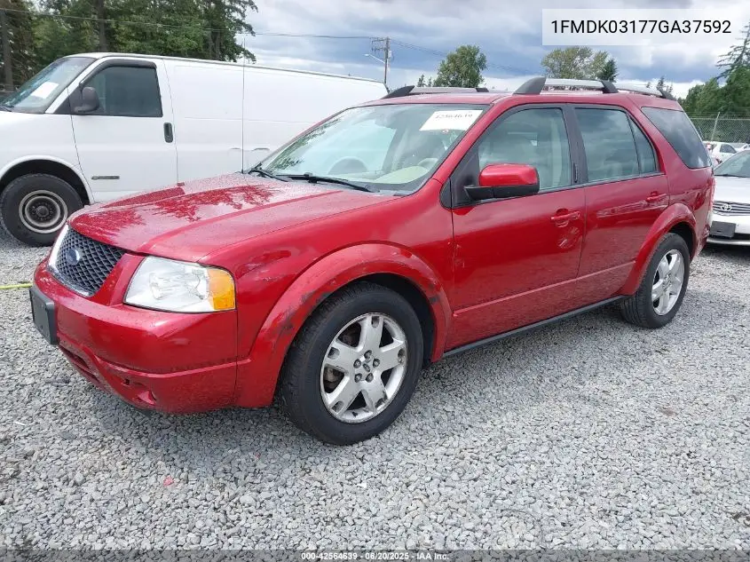 2007 Ford Freestyle Limited VIN: 1FMDK03177GA37592 Lot: 42564639