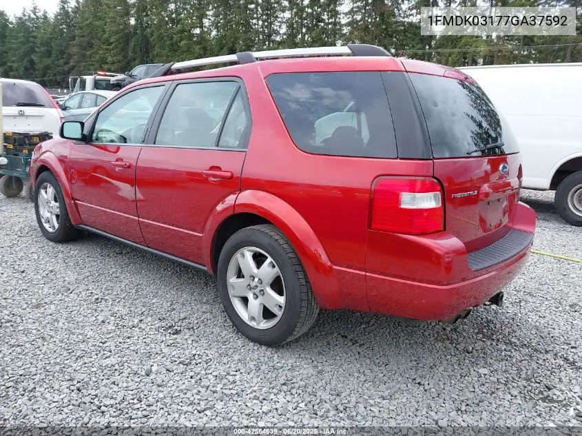 2007 Ford Freestyle Limited VIN: 1FMDK03177GA37592 Lot: 42564639