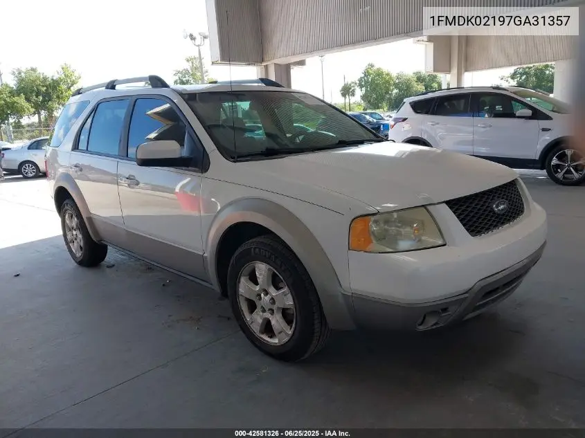 2007 Ford Freestyle Sel VIN: 1FMDK02197GA31357 Lot: 42581326