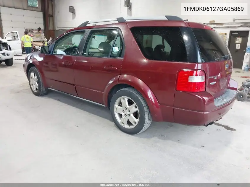 2007 Ford Freestyle Limited VIN: 1FMDK06127GA05869 Lot: 42606723
