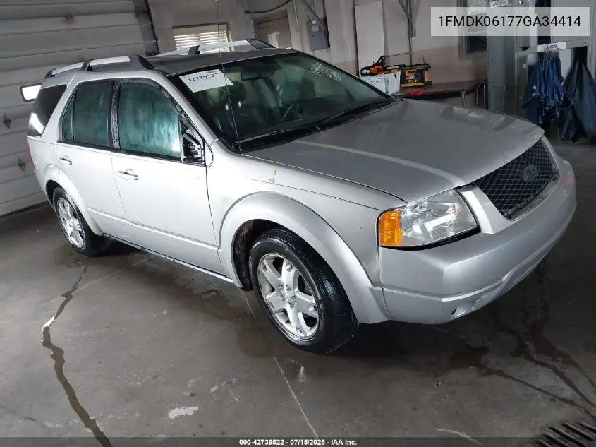 2007 Ford Freestyle Limited VIN: 1FMDK06177GA34414 Lot: 42739522